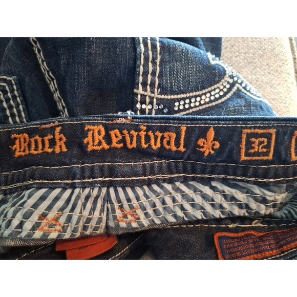 Rock Revival Jeans Liz Easy Boot Stretch Rhinestones Women Size 34 - Picture 7 of 11